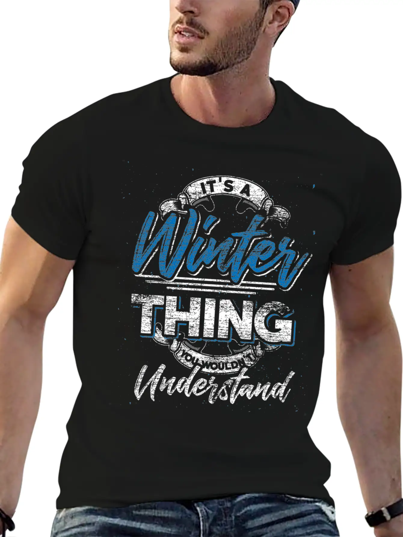 Winter Snow Winter Coat Snowing I Love Winter Gift Basic Graphic T-Shirt – Daily Comfort In Soft Cotton