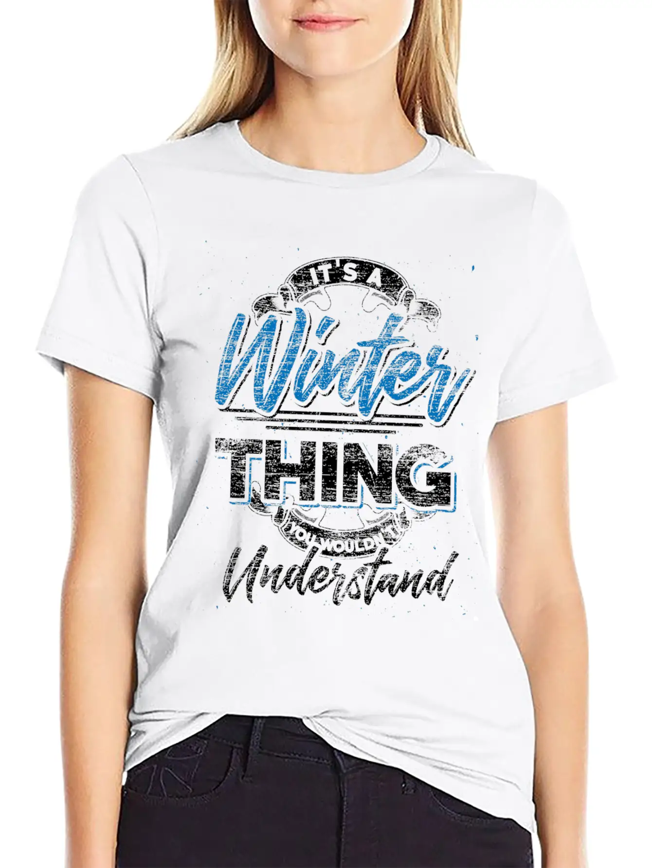 Winter Snow Winter Coat Snowing I Love Winter Gift Basic Graphic T-Shirt – Daily Comfort In Soft Cotton
