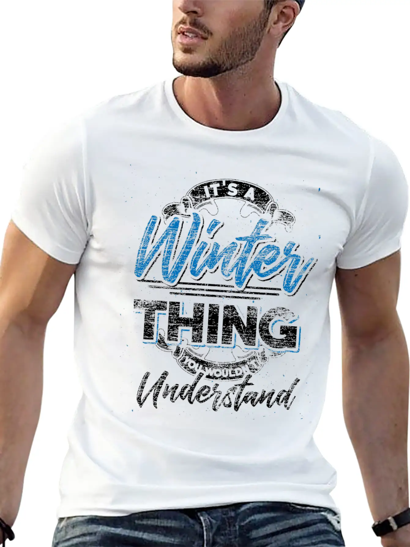 Winter Snow Winter Coat Snowing I Love Winter Gift Basic Graphic T-Shirt – Daily Comfort In Soft Cotton