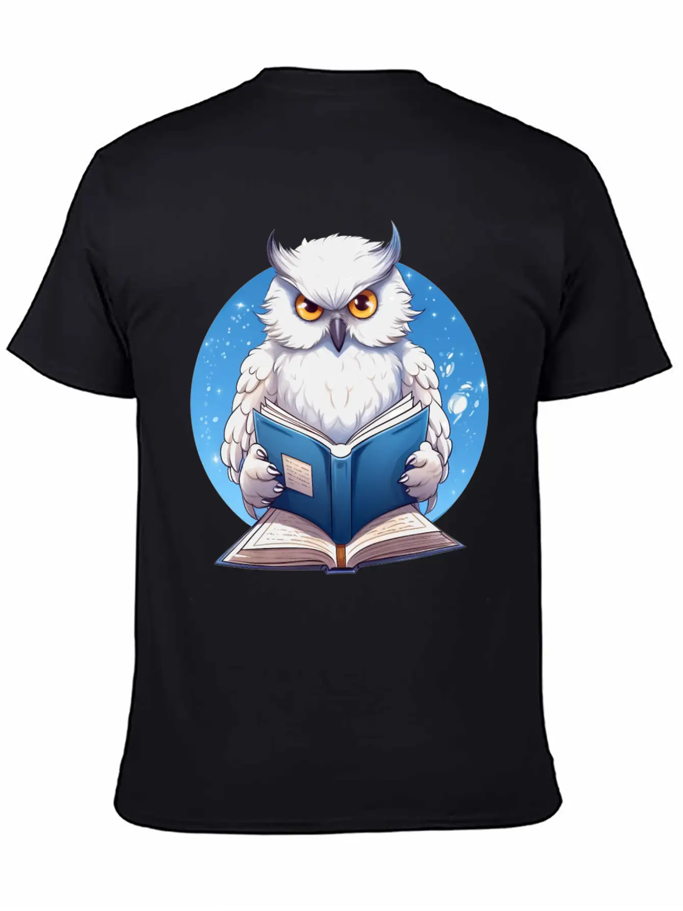 Wise Owl With Book - Reading Design Basic Graphic T-Shirt – Daily Comfort In Soft Cotton
