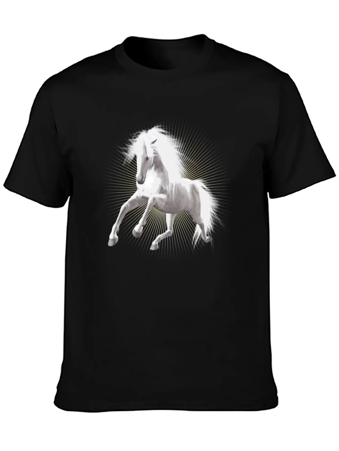 Wite Horse Unisex Short Sleeve Soft Cotton T-Shirt – Casual Everyday Wear