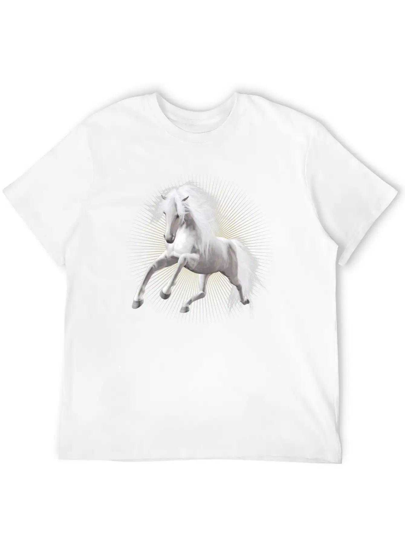Wite Horse Unisex Short Sleeve Soft Cotton T-Shirt – Casual Everyday Wear