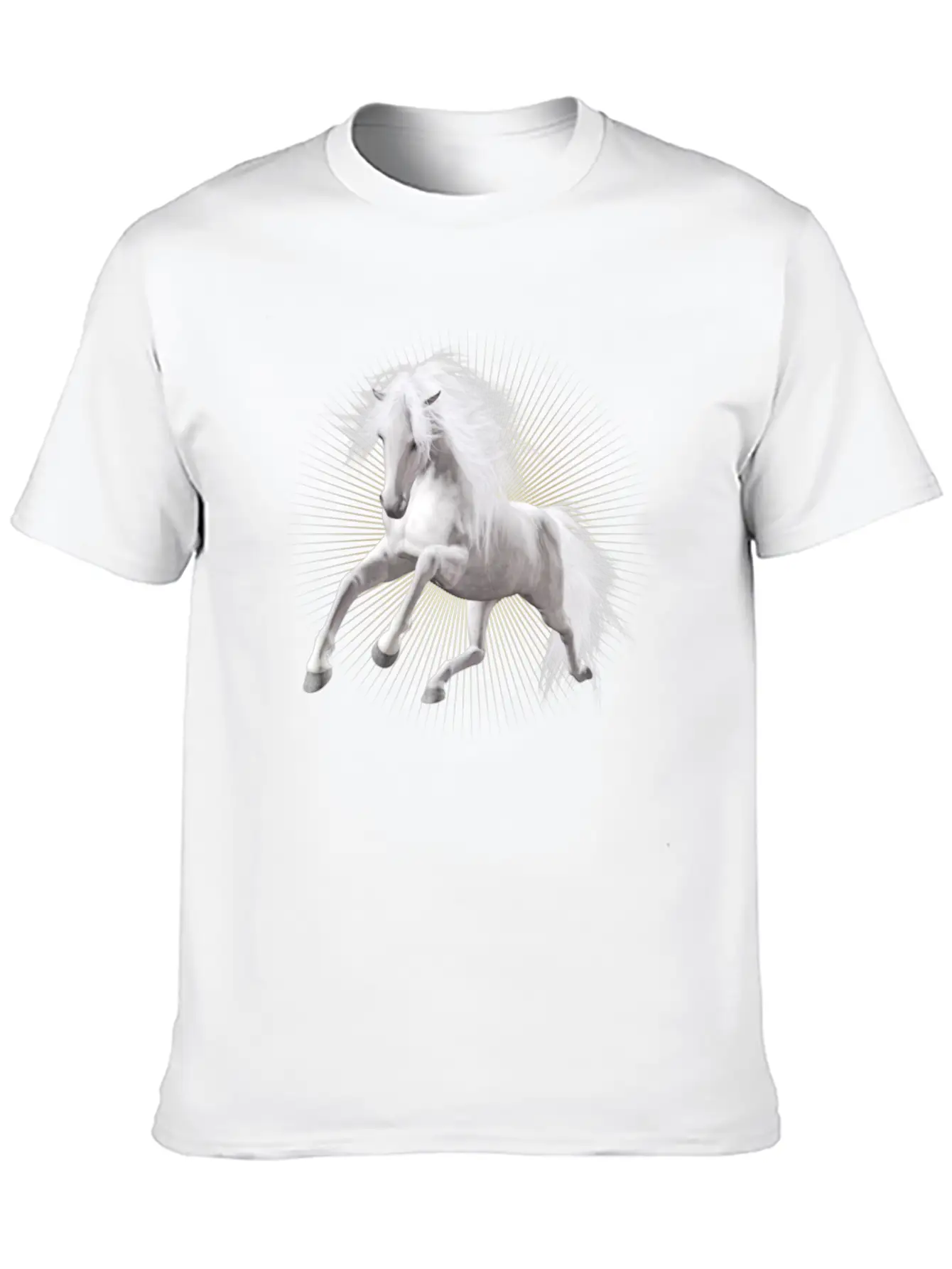 Wite Horse Unisex Short Sleeve Soft Cotton T-Shirt – Casual Everyday Wear