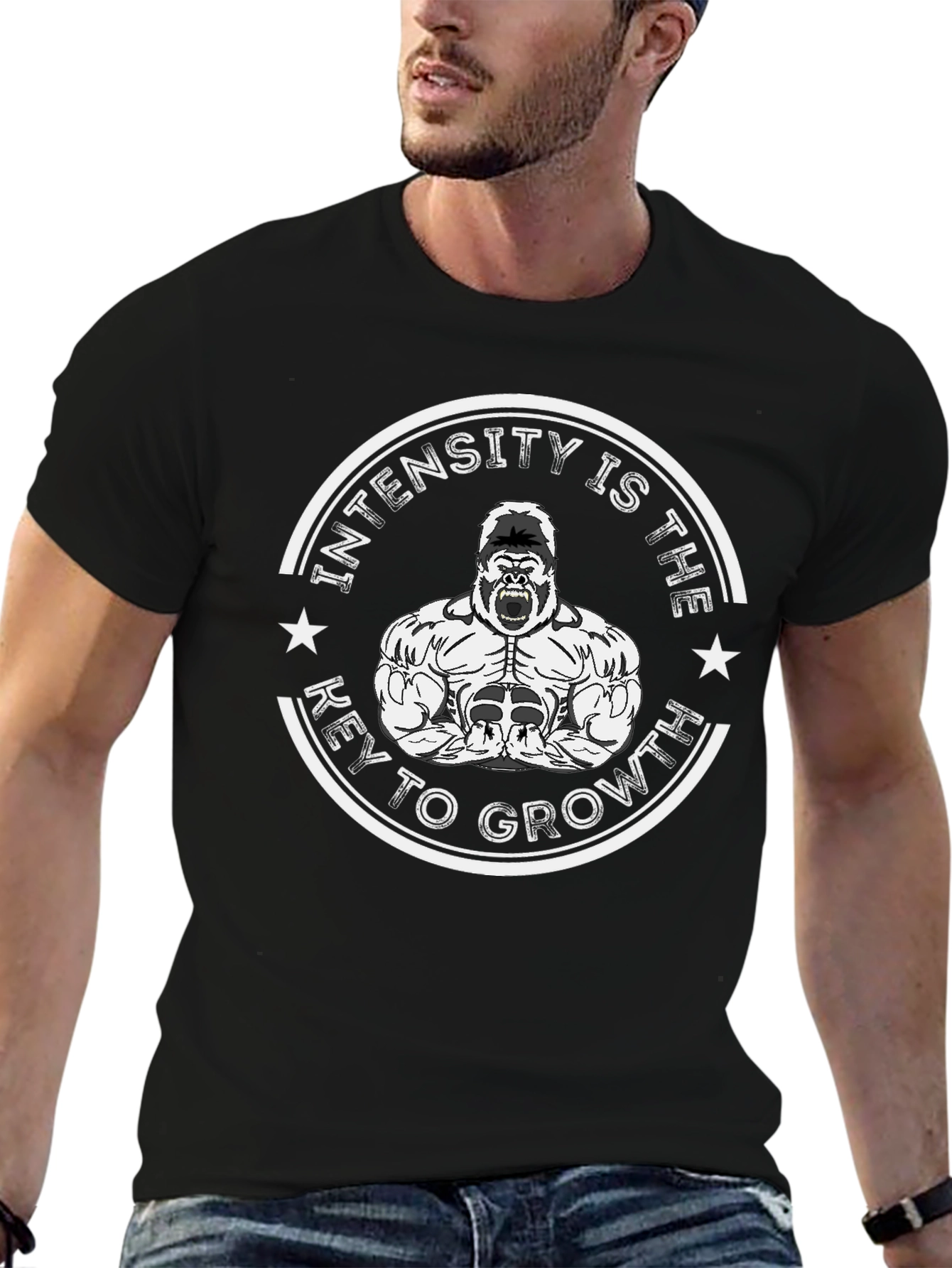 Intensity is Key to Growth T-Shirt Gorilla Gym