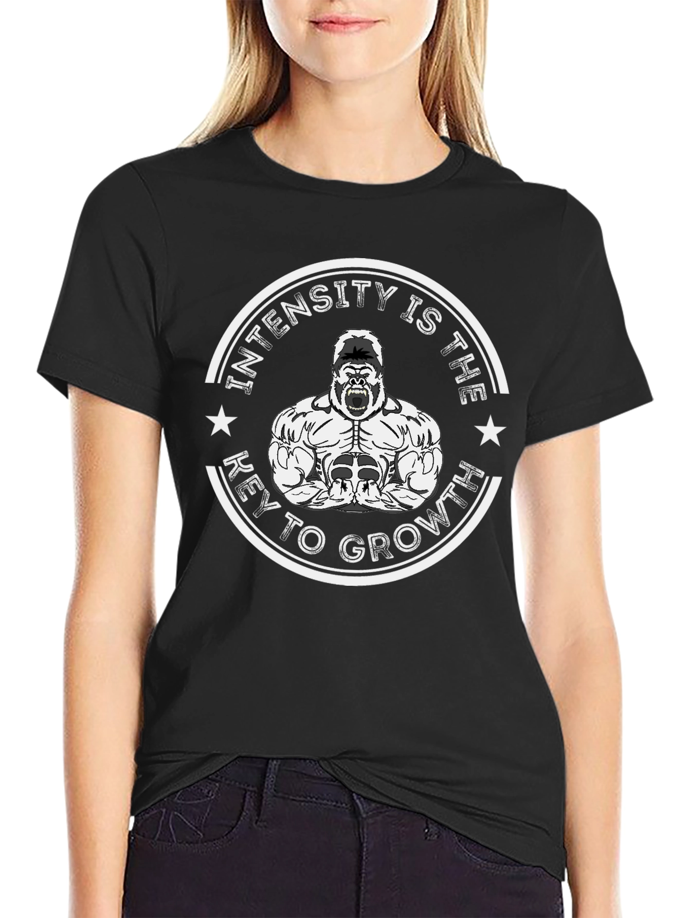 Intensity is Key to Growth T-Shirt Gorilla Gym