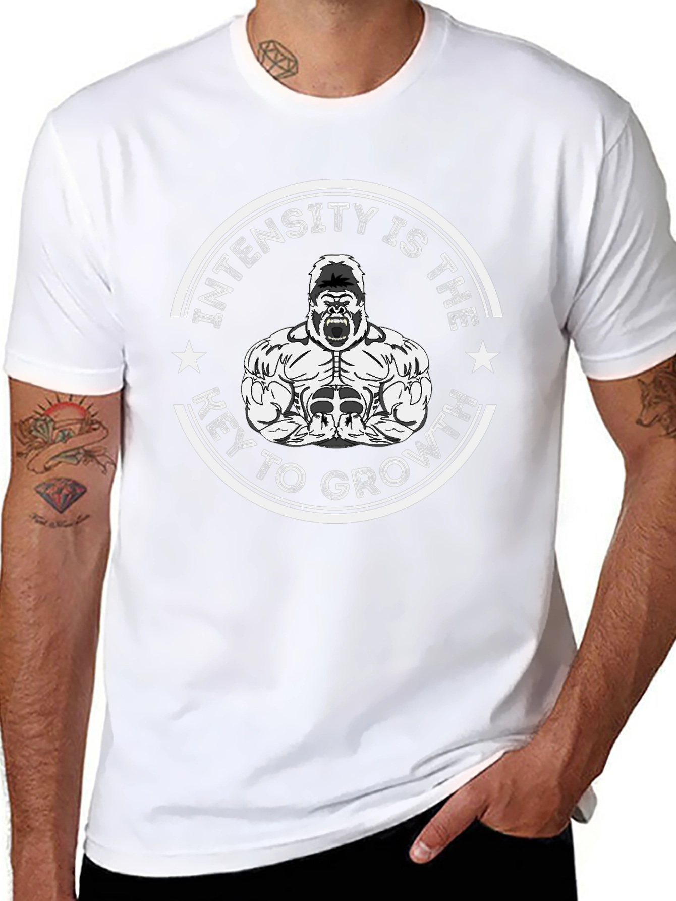 Intensity is Key to Growth T-Shirt Gorilla Gym