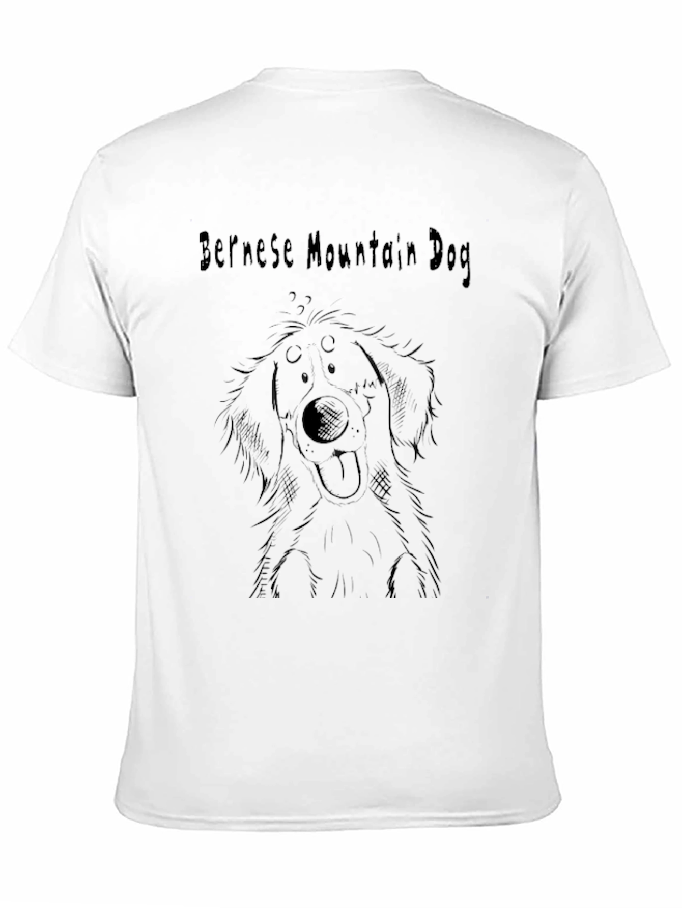 Bernese Mountain Dog T-Shirt: Cute Dog Sketch Tee
