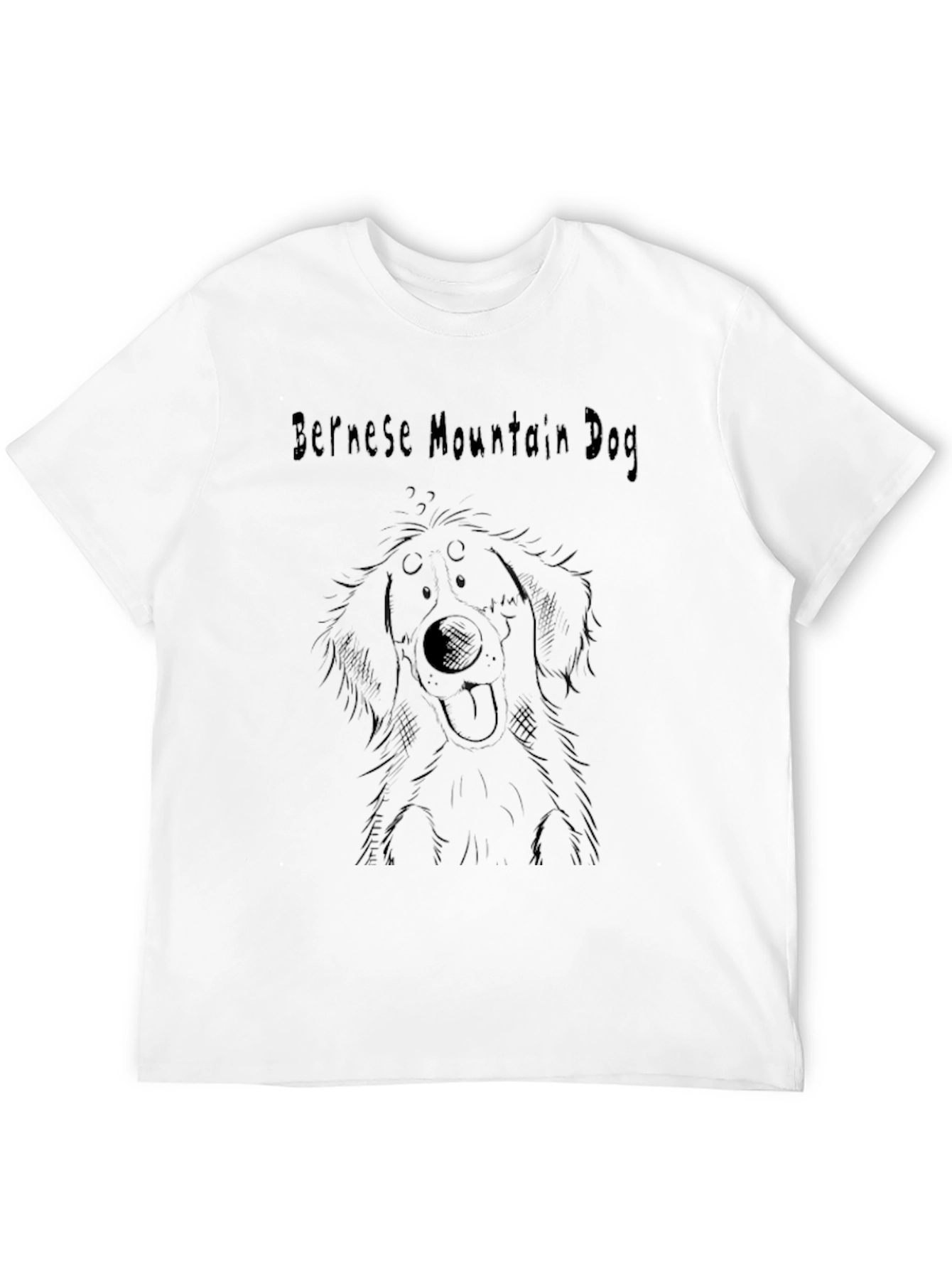 Bernese Mountain Dog T-Shirt: Cute Dog Sketch Tee