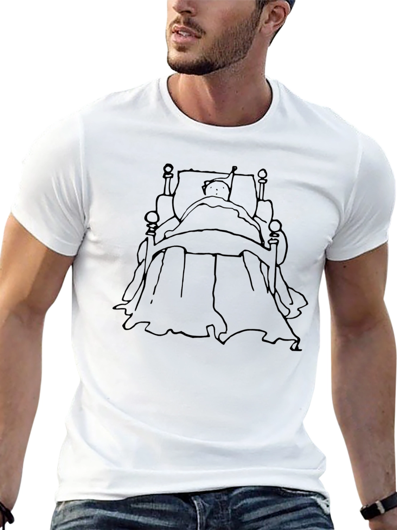 Black T-Shirt with Bedtime Story Design