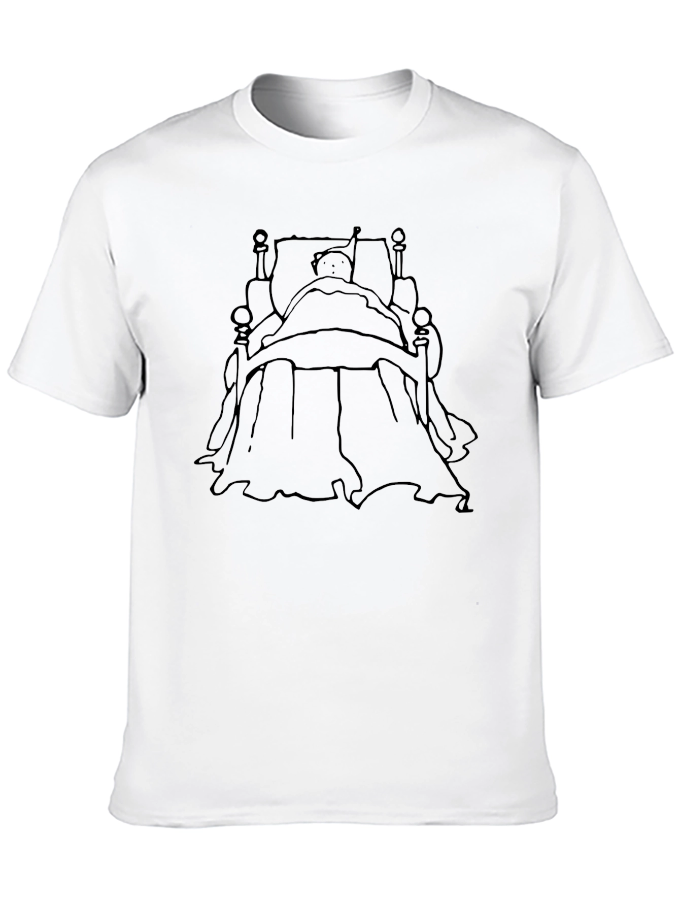 Black T-Shirt with Bedtime Story Design
