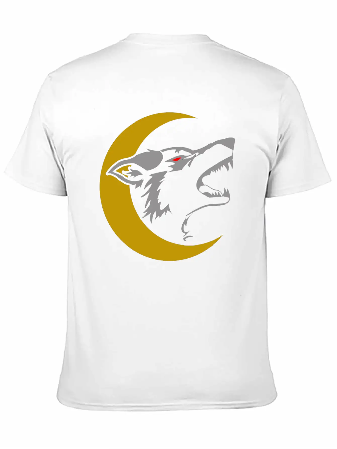 Wolf And Moon Unisex Short Sleeve Soft Cotton T-Shirt – Casual Everyday Wear