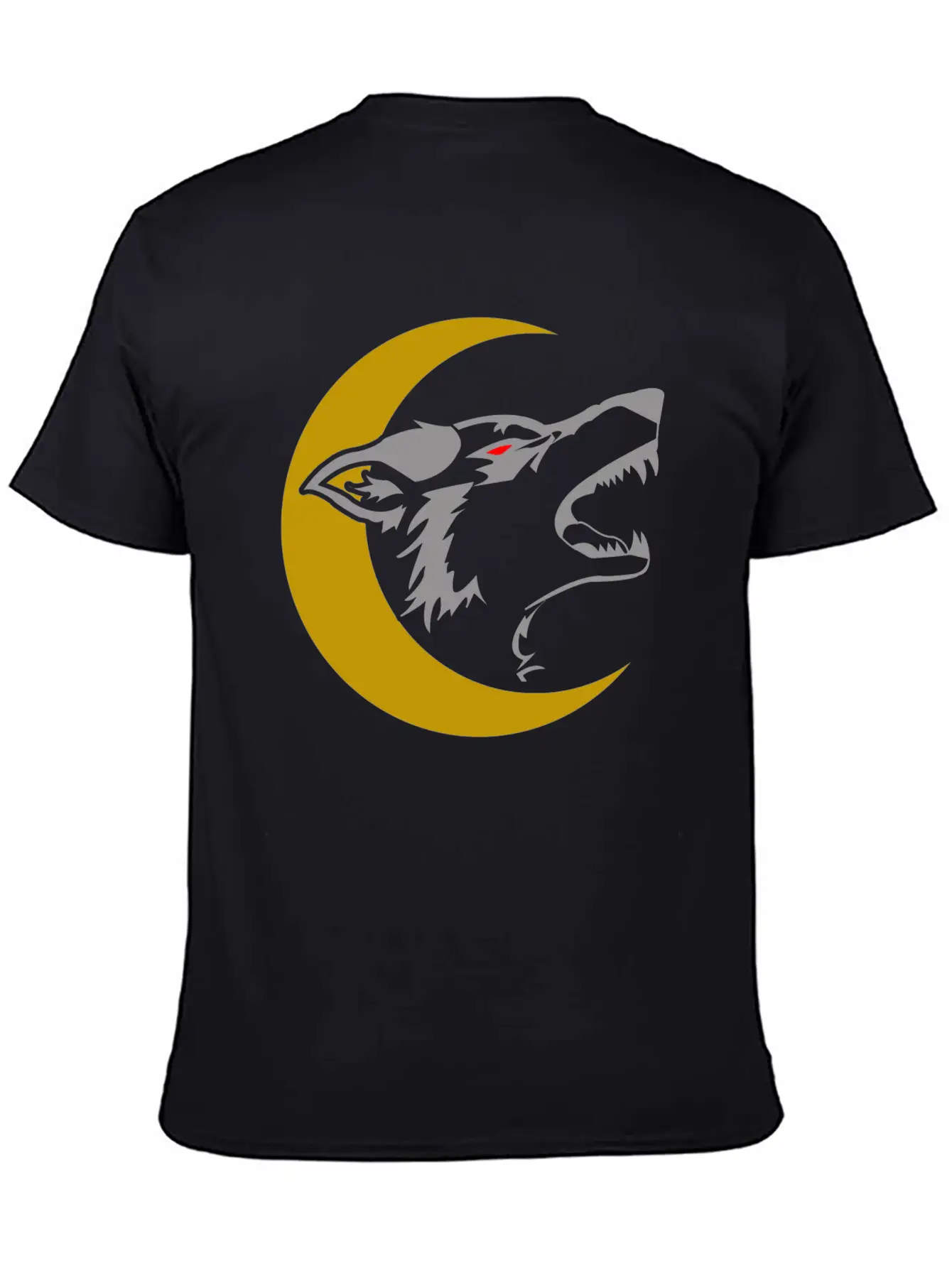 Wolf And Moon Unisex Short Sleeve Soft Cotton T-Shirt – Casual Everyday Wear
