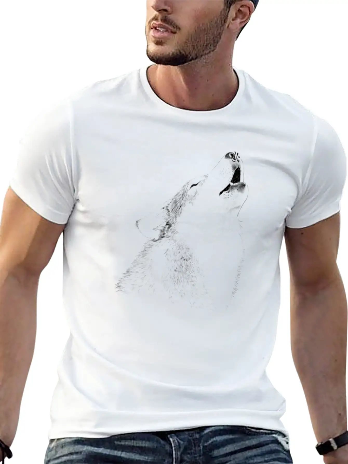 Wolf Art Animal Gift Idea Basic Graphic T-Shirt – Daily Comfort In Soft Cotton