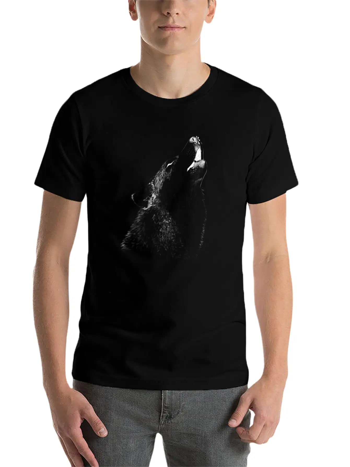 Wolf Art Animal Gift Idea Basic Graphic T-Shirt – Daily Comfort In Soft Cotton