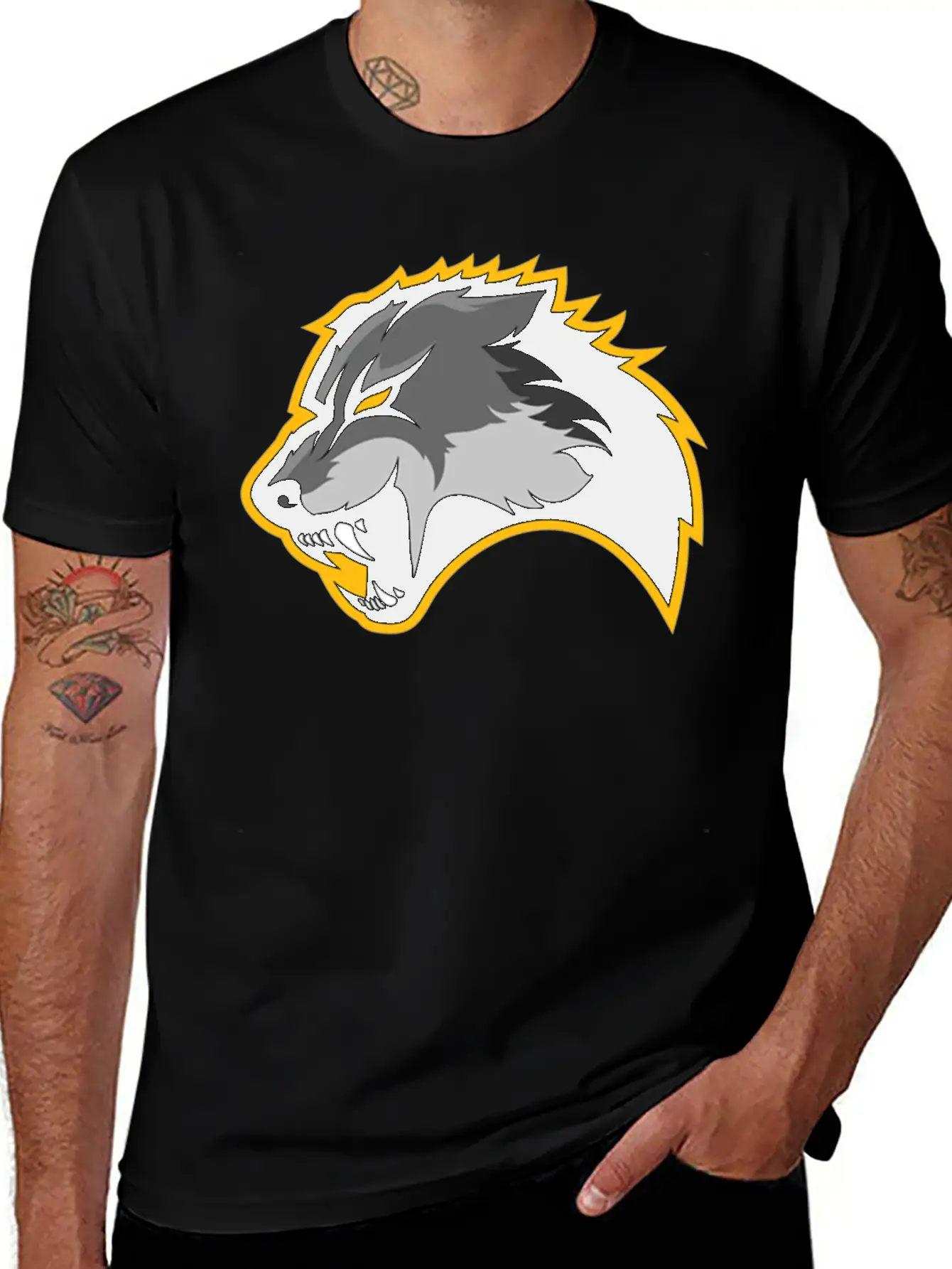 Wolf Design Basic Graphic T-Shirt – Daily Comfort In Soft Cotton