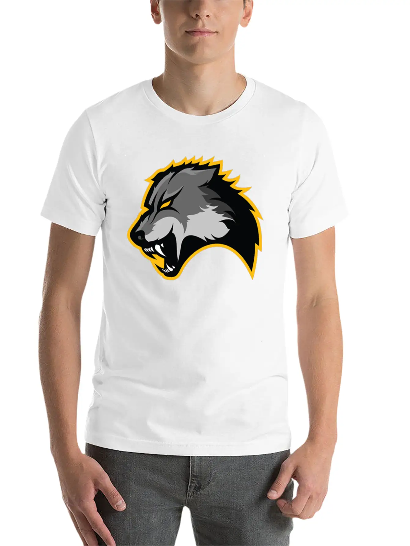 Wolf Design Basic Graphic T-Shirt – Daily Comfort In Soft Cotton