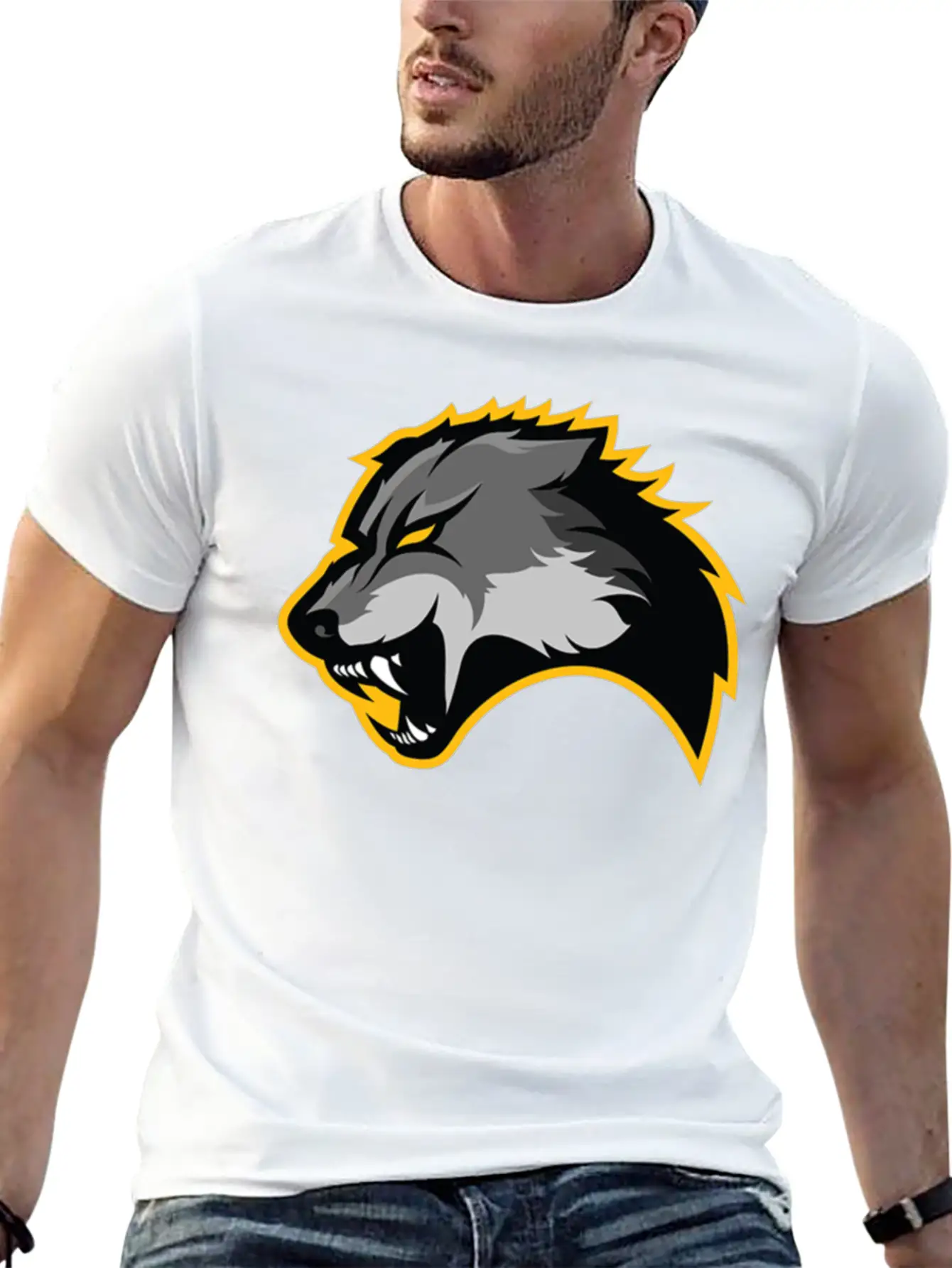 Wolf Design Basic Graphic T-Shirt – Daily Comfort In Soft Cotton