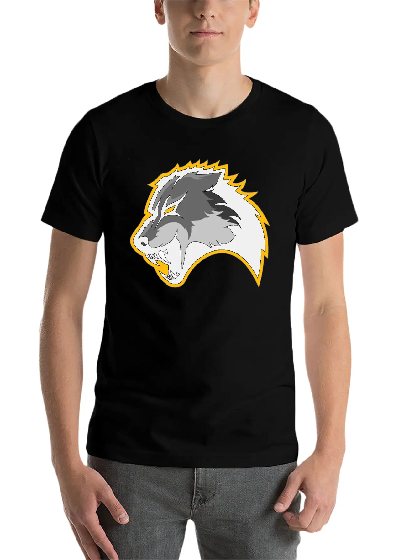 Wolf Design Basic Graphic T-Shirt – Daily Comfort In Soft Cotton