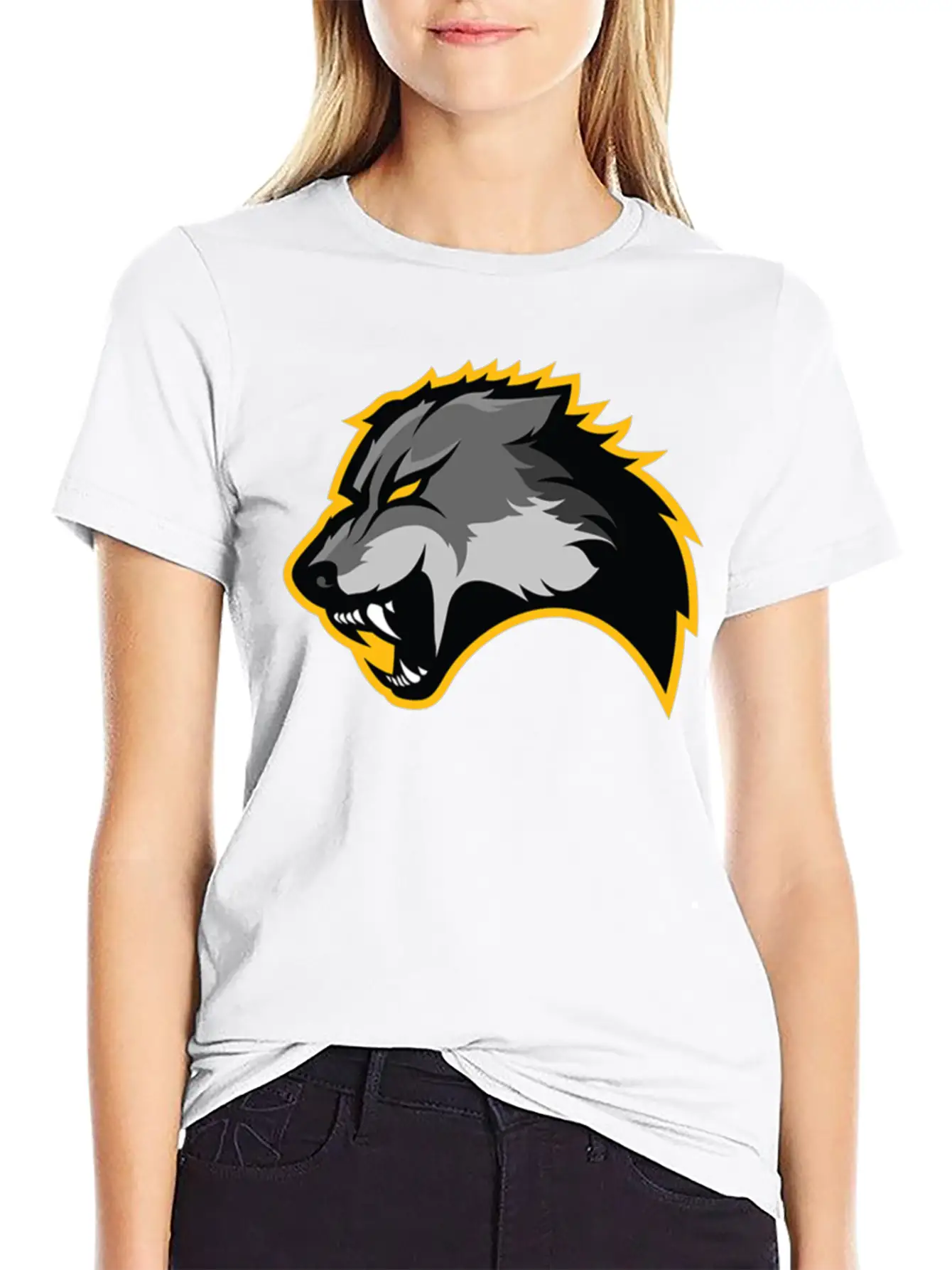 Wolf Design Basic Graphic T-Shirt – Daily Comfort In Soft Cotton