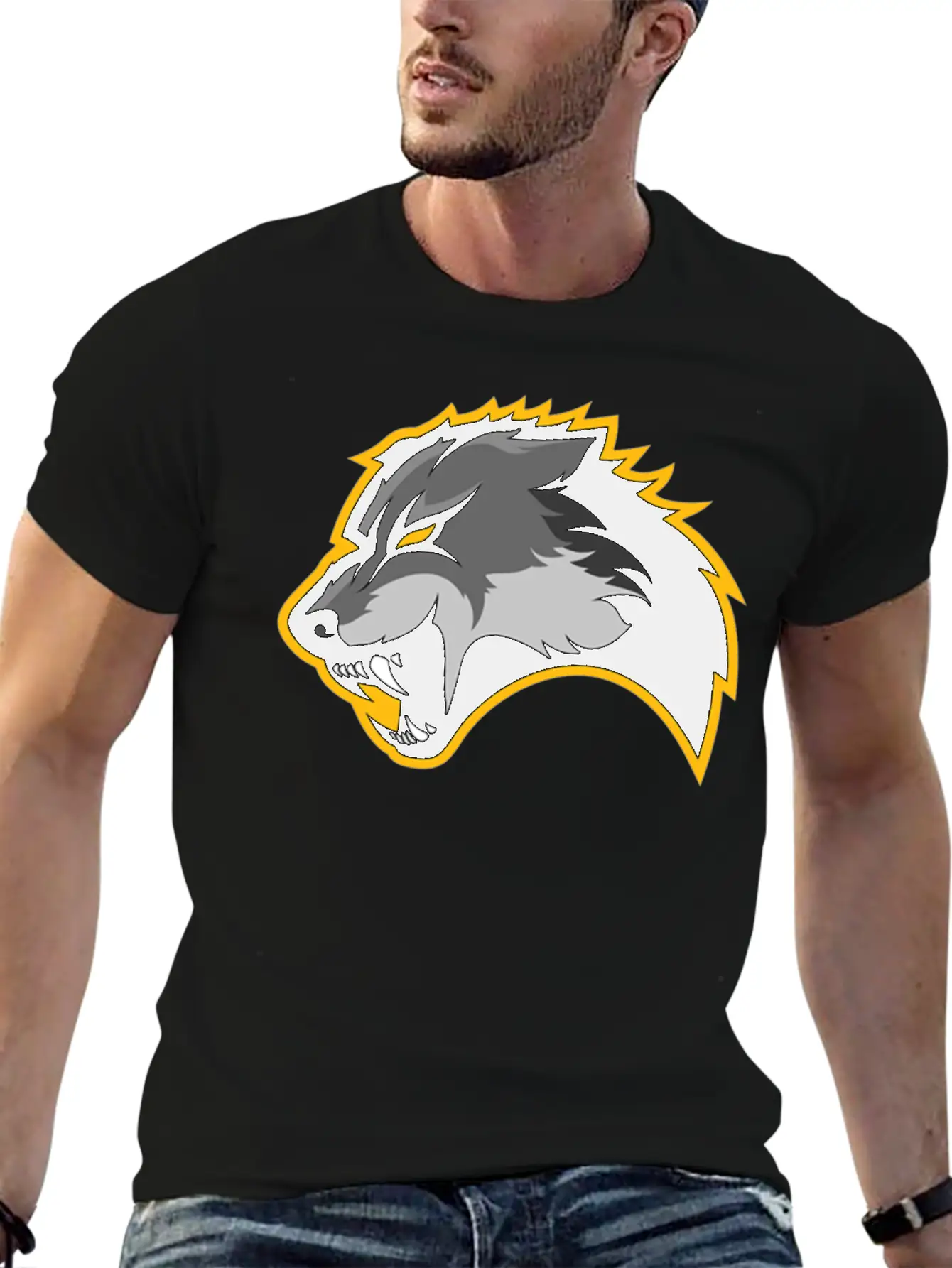 Wolf Design Basic Graphic T-Shirt – Daily Comfort In Soft Cotton