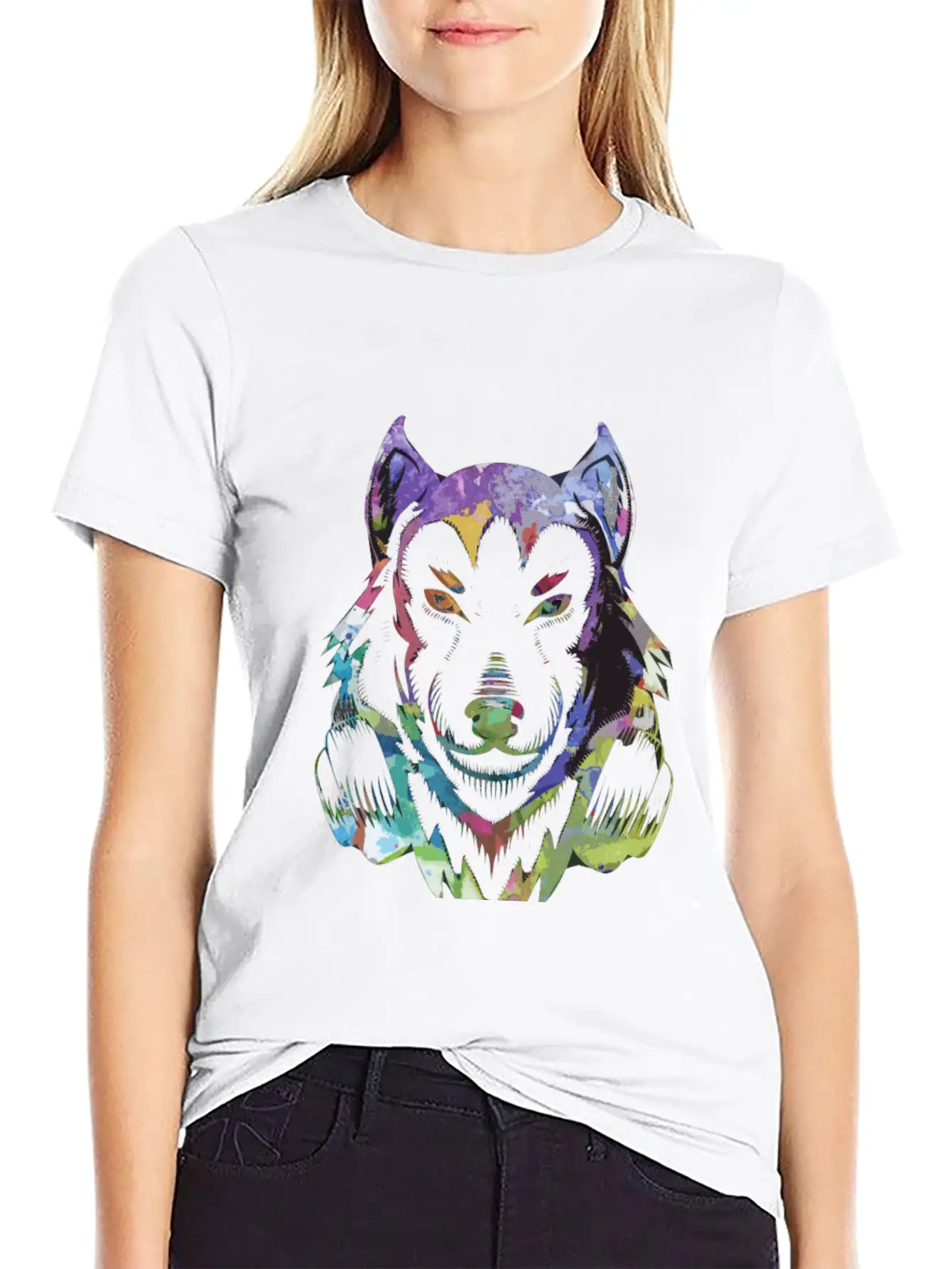 Wolf DJ Animal Stylish Everyday T-Shirt – Unisex Basic Cotton Tee