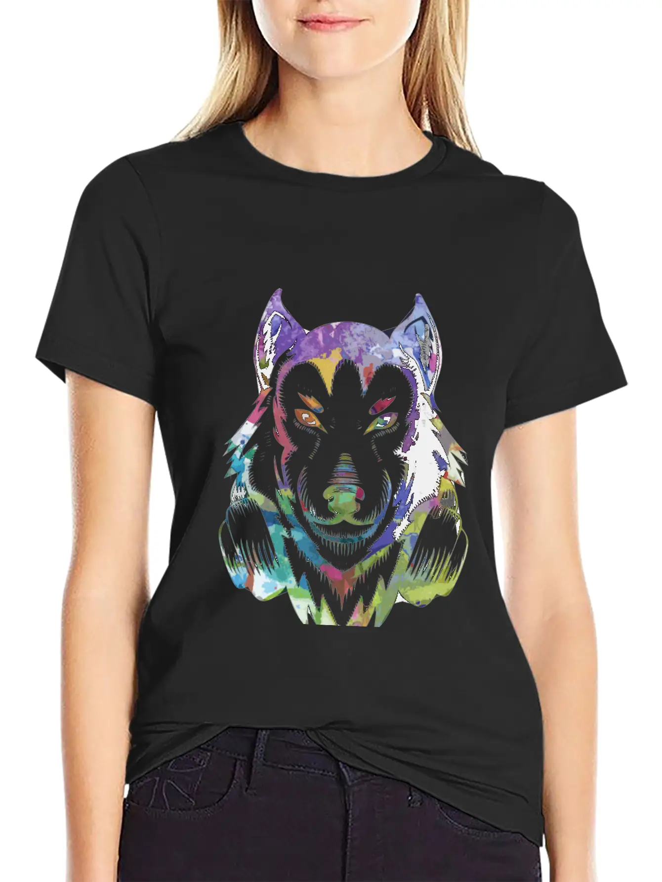 Wolf DJ Animal Stylish Everyday T-Shirt – Unisex Basic Cotton Tee