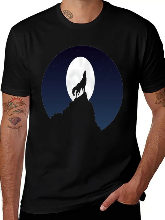 Wolf Fullmoon Tee Stylish Everyday T-Shirt – Unisex Basic Cotton Tee