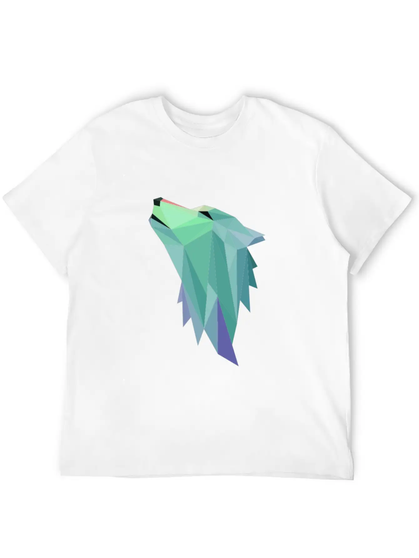 Wolf Geometric Blue Stylish Everyday T-Shirt – Unisex Basic Cotton Tee