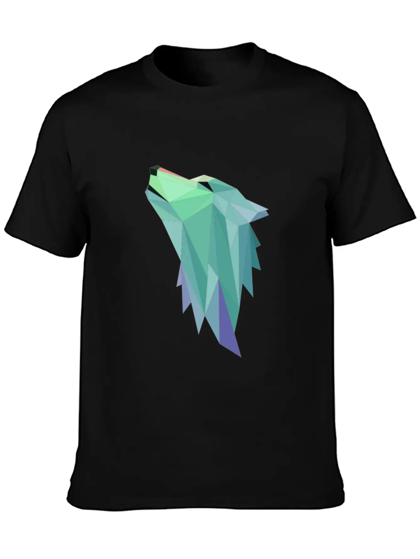 Wolf Geometric Blue Stylish Everyday T-Shirt – Unisex Basic Cotton Tee