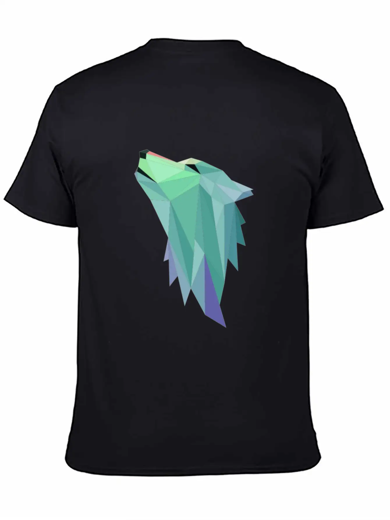 Wolf Geometric Blue Stylish Everyday T-Shirt – Unisex Basic Cotton Tee