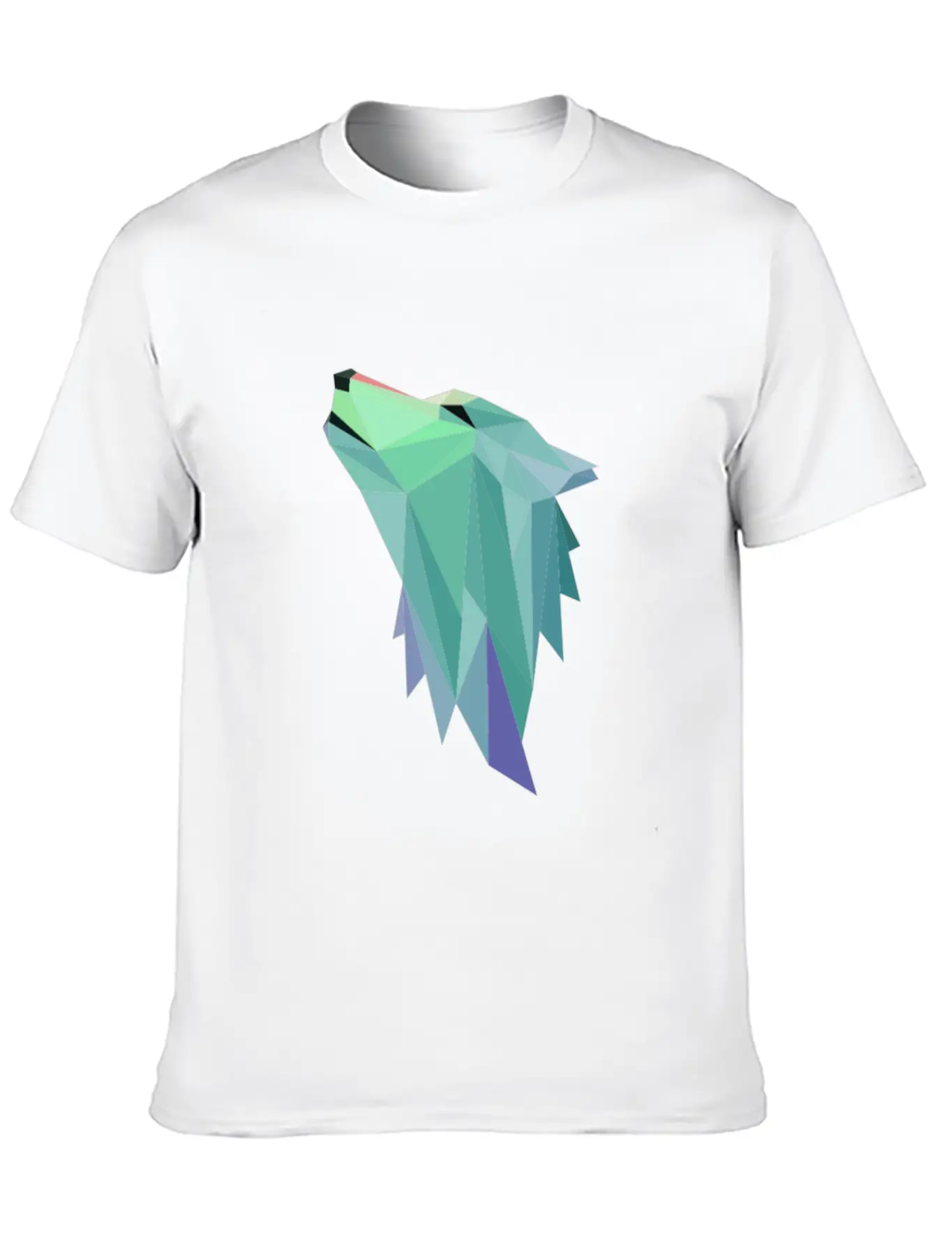 Wolf Geometric Blue Stylish Everyday T-Shirt – Unisex Basic Cotton Tee