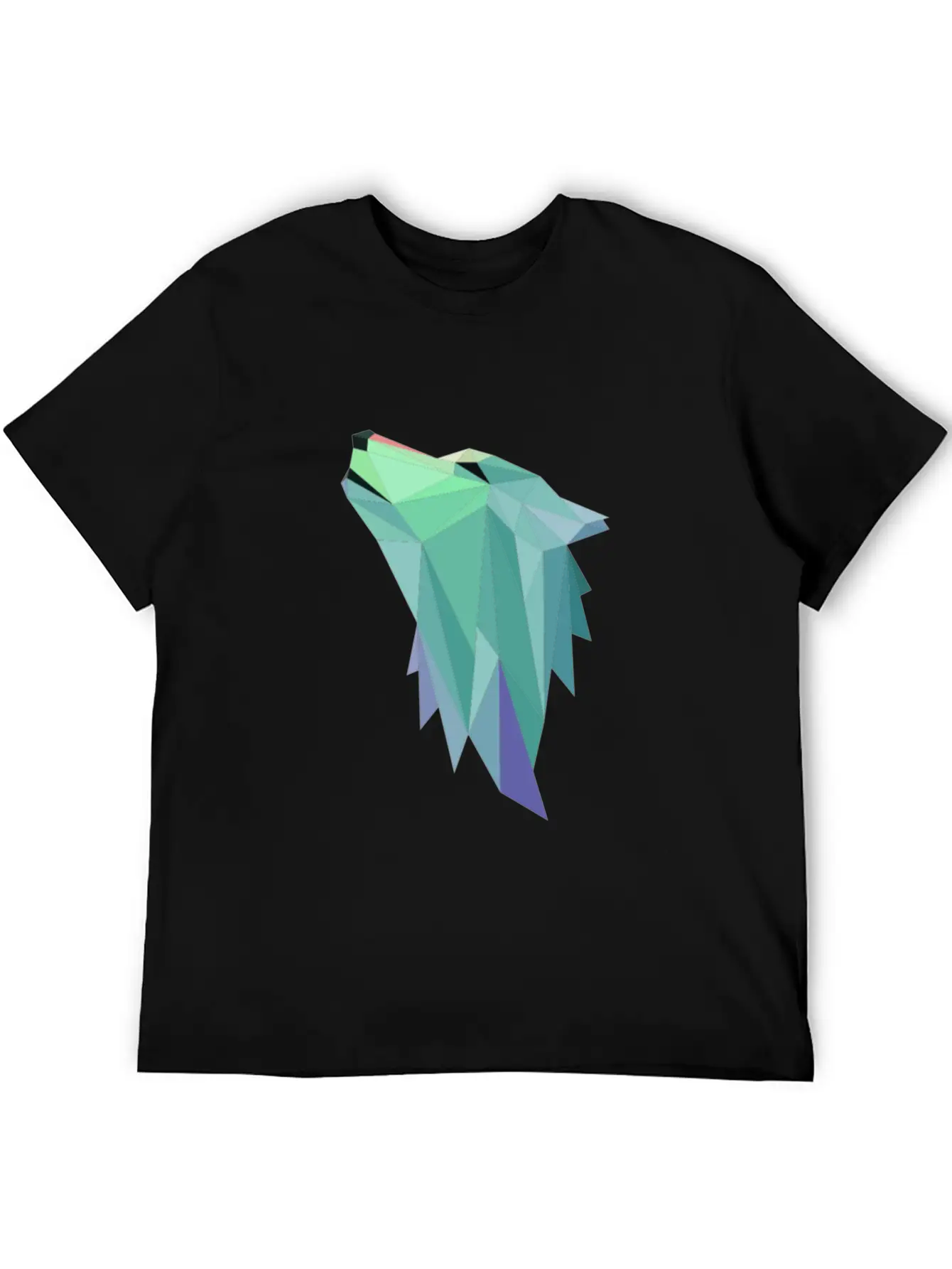 Wolf Geometric Blue Stylish Everyday T-Shirt – Unisex Basic Cotton Tee
