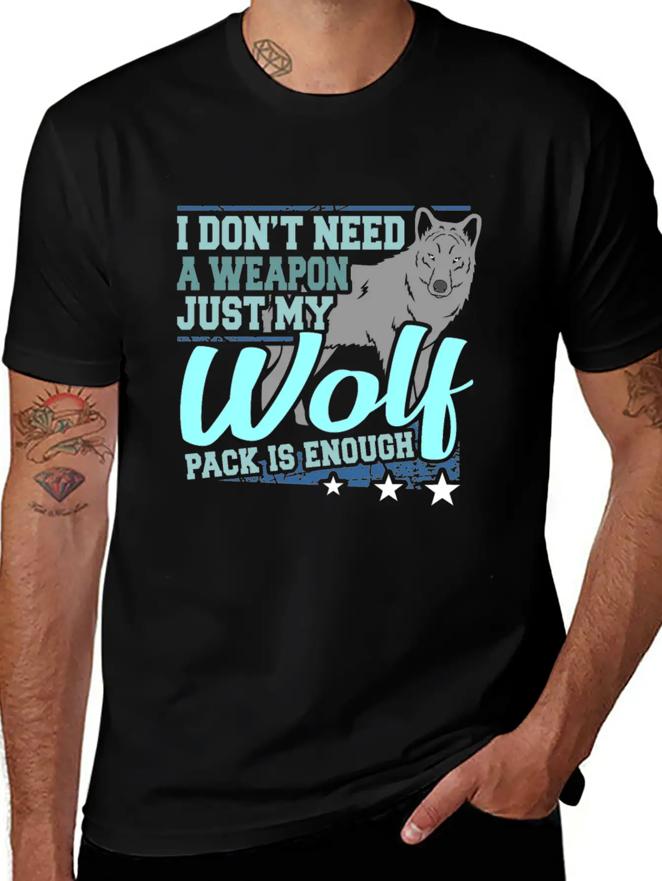 Wolf Gift Idea For Wolves Lover Stylish Everyday T-Shirt – Unisex Basic Cotton Tee
