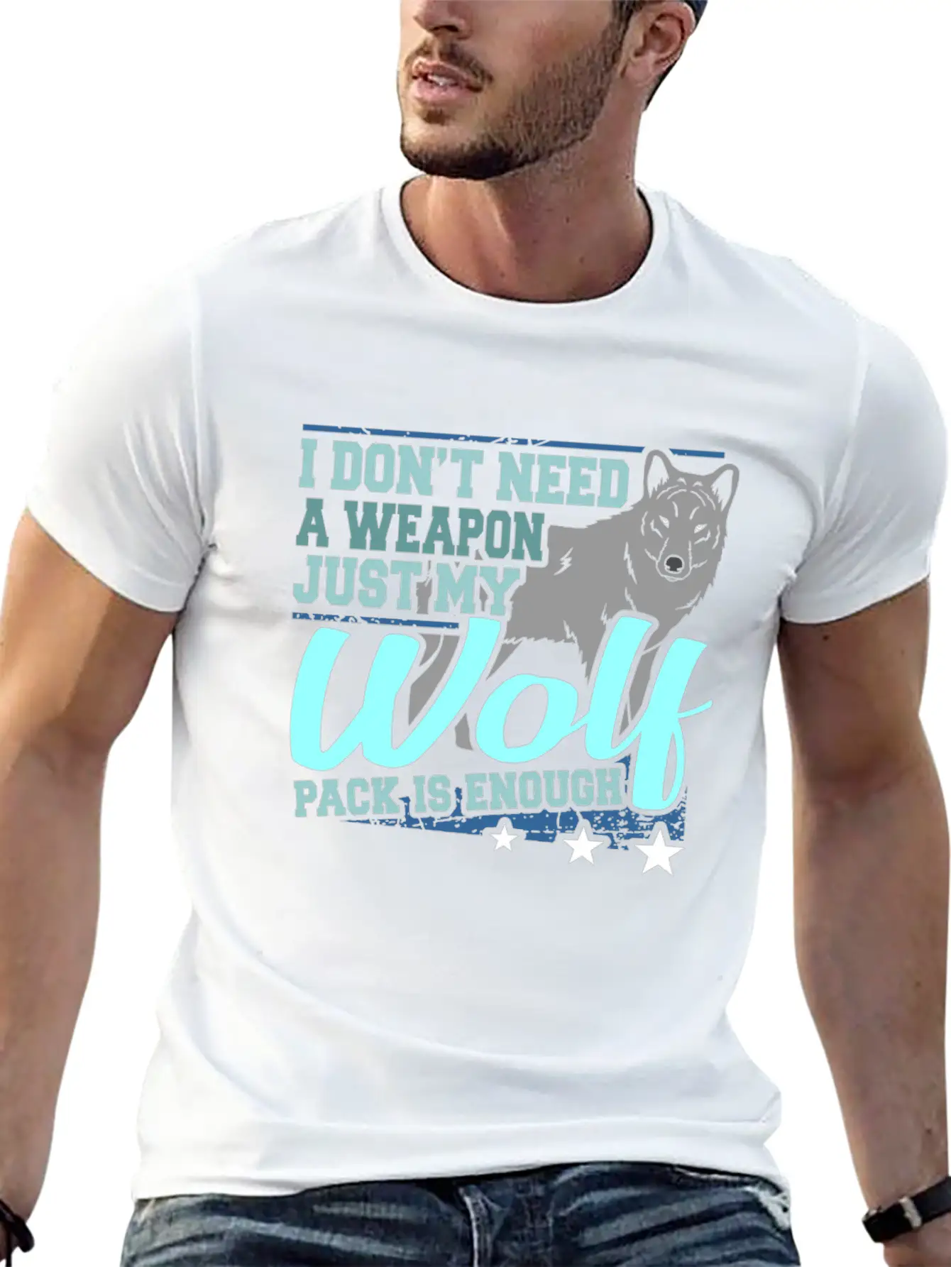 Wolf Gift Idea For Wolves Lover Stylish Everyday T-Shirt – Unisex Basic Cotton Tee
