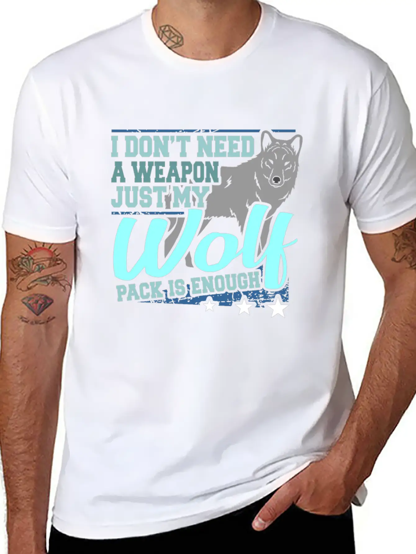 Wolf Gift Idea For Wolves Lover Stylish Everyday T-Shirt – Unisex Basic Cotton Tee