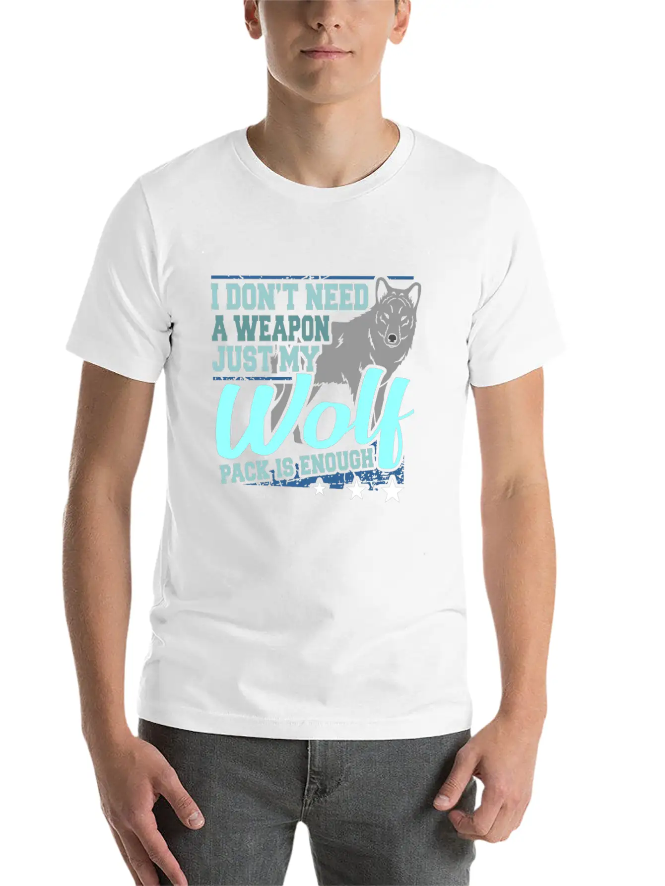Wolf Gift Idea For Wolves Lover Stylish Everyday T-Shirt – Unisex Basic Cotton Tee