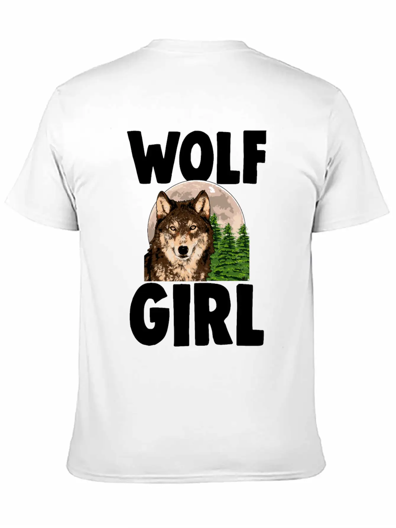 Wolf Girl Comfortable Minimalist Graphic Tee – Summer Style Essential