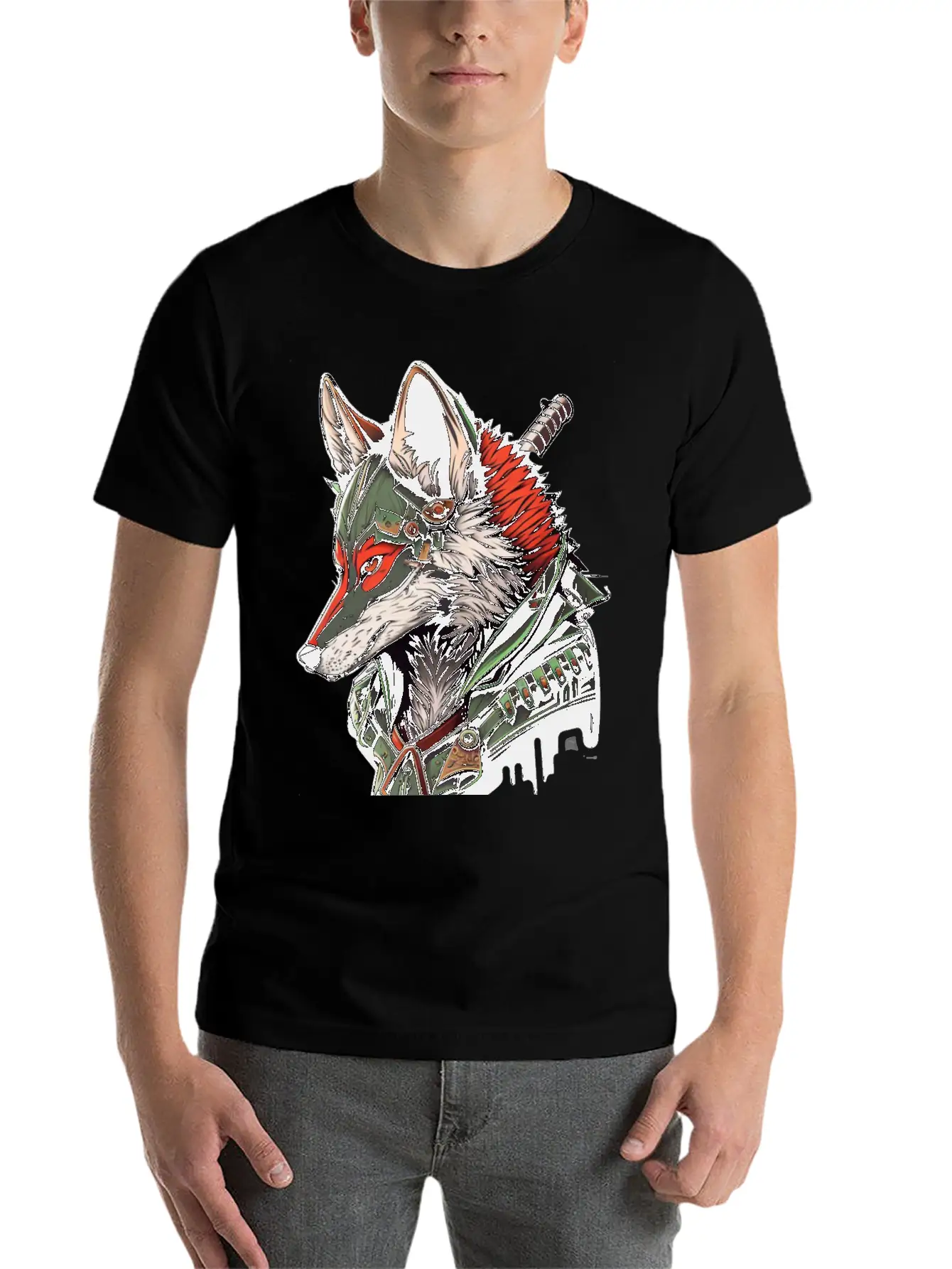 Wolf Hamato Unisex Short Sleeve Soft Cotton T-Shirt – Casual Everyday Wear