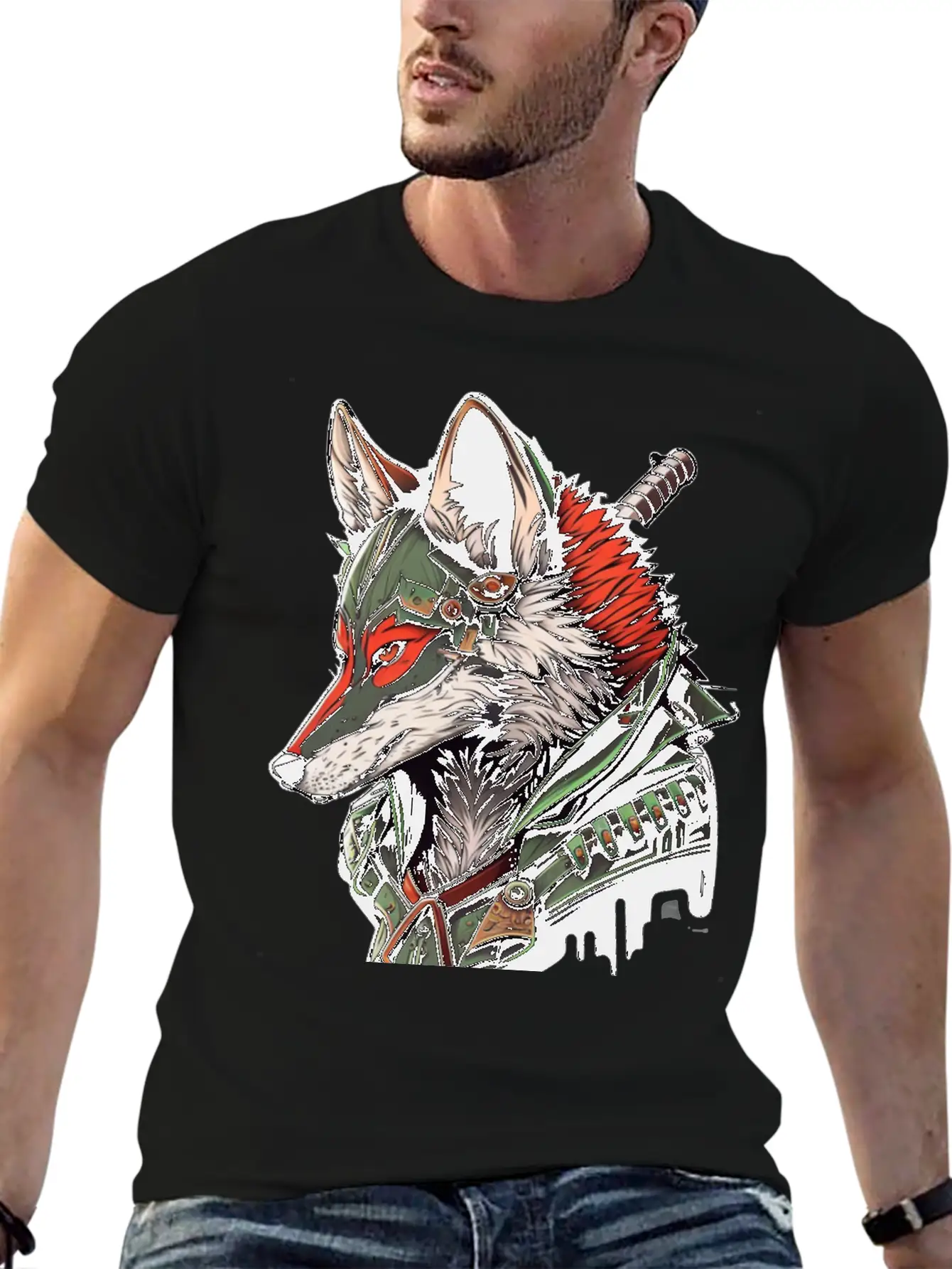 Wolf Hamato Unisex Short Sleeve Soft Cotton T-Shirt – Casual Everyday Wear