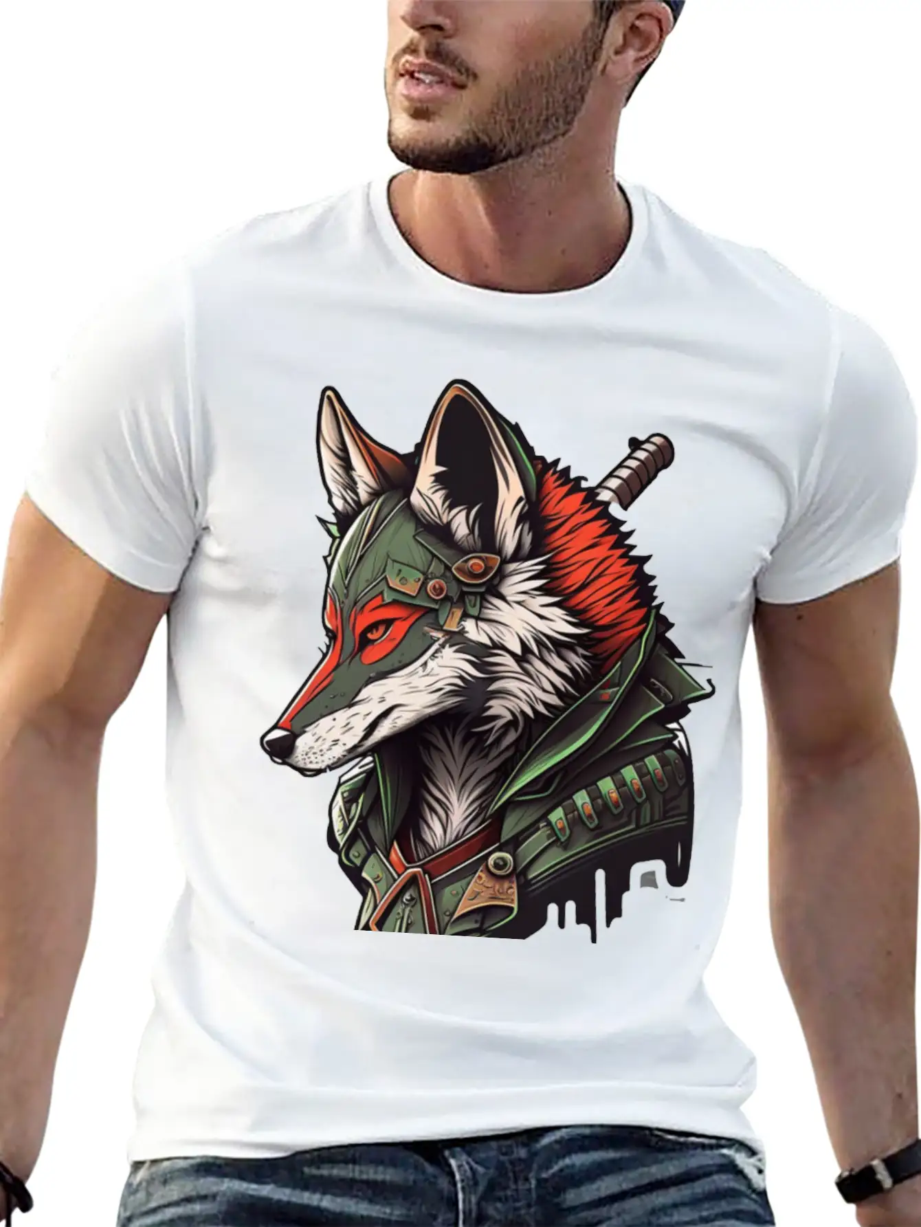 Wolf Hamato Unisex Short Sleeve Soft Cotton T-Shirt – Casual Everyday Wear