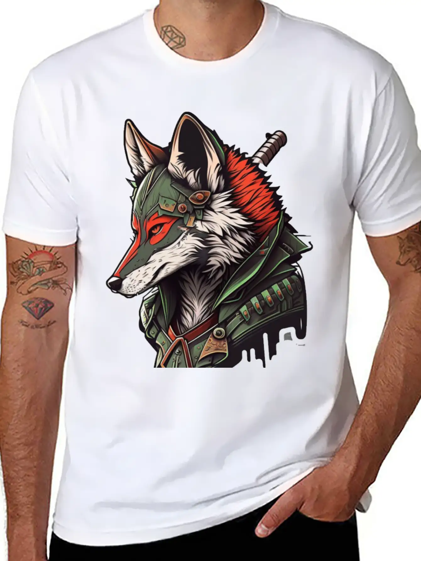 Wolf Hamato Unisex Short Sleeve Soft Cotton T-Shirt – Casual Everyday Wear