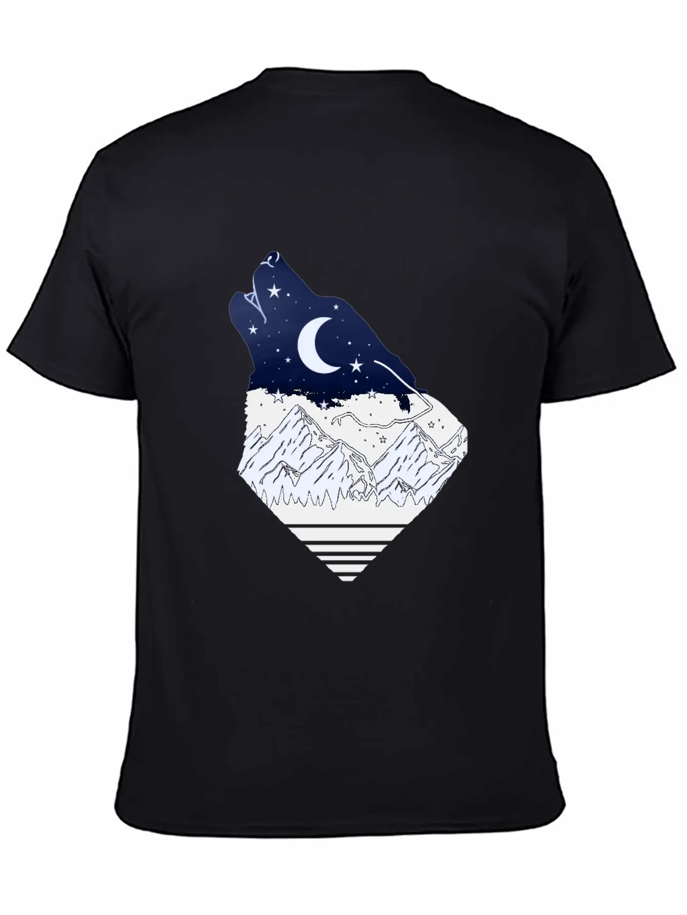 Wolf Howling At Moon Timeless Short Sleeve Tee – Comfy And Minimalist Design