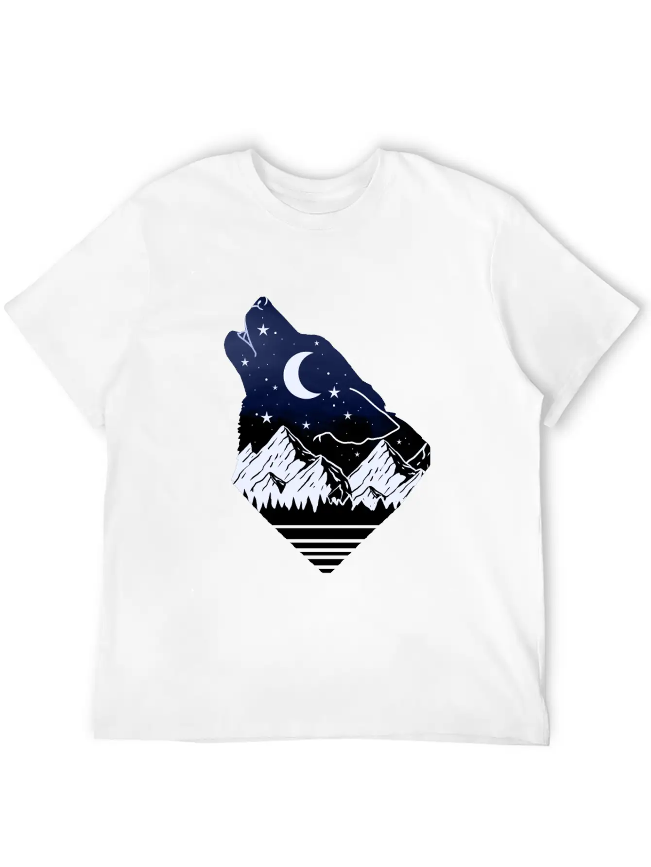 Wolf Howling At Moon Timeless Short Sleeve Tee – Comfy And Minimalist Design