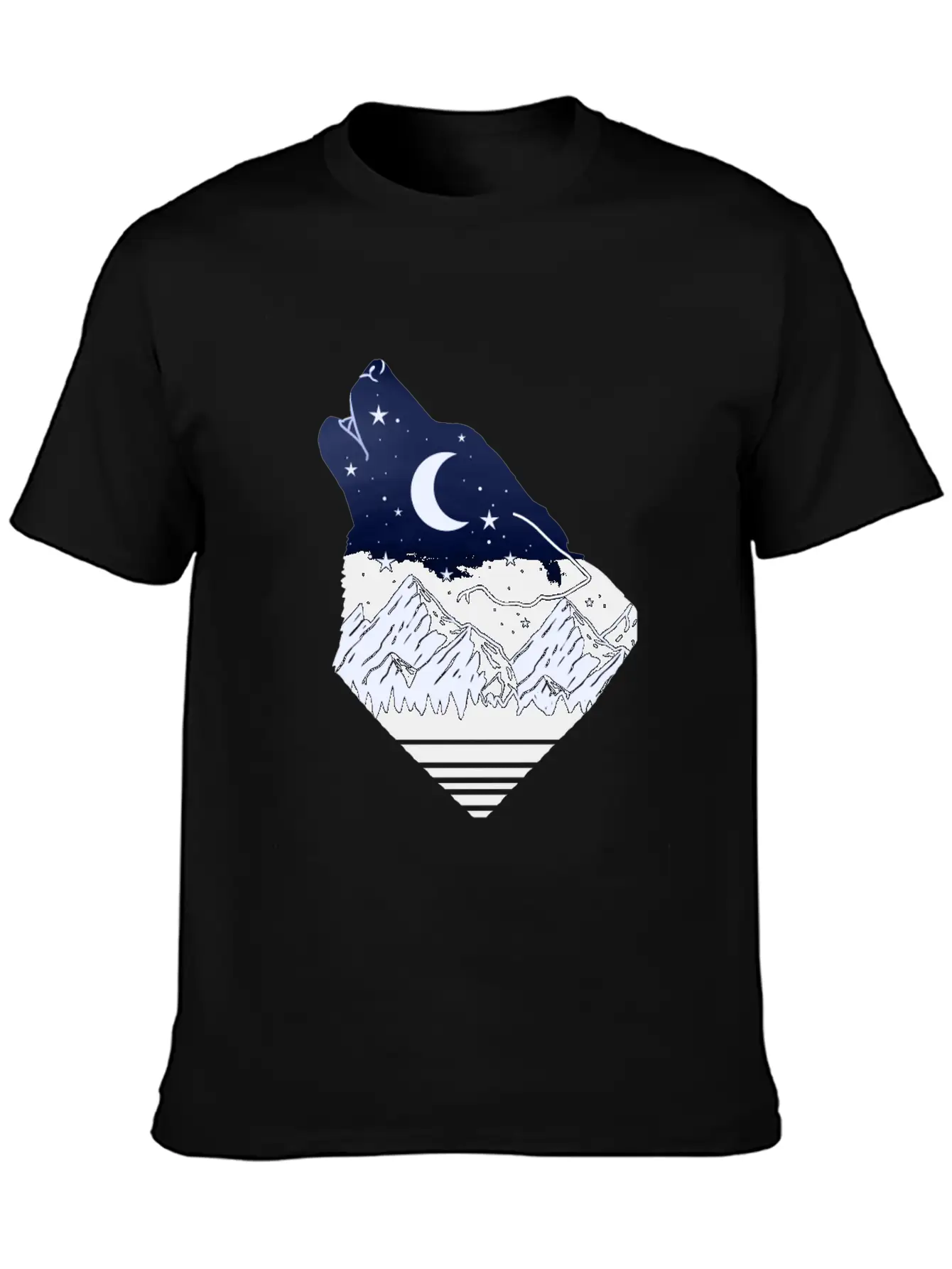 Wolf Howling At Moon Timeless Short Sleeve Tee – Comfy And Minimalist Design
