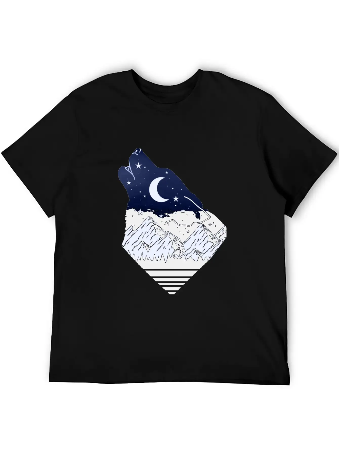 Wolf Howling At Moon Timeless Short Sleeve Tee – Comfy And Minimalist Design