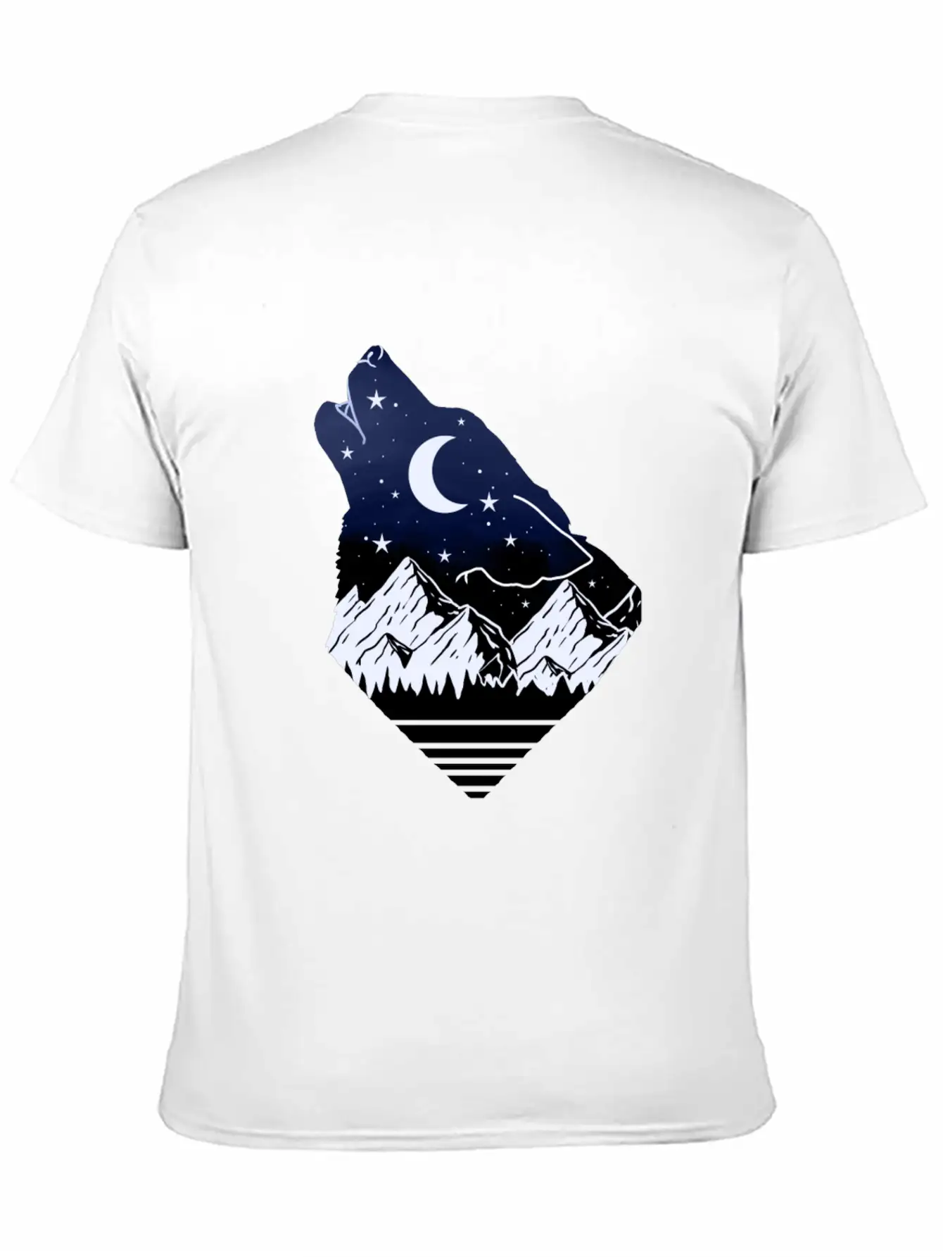 Wolf Howling At Moon Timeless Short Sleeve Tee – Comfy And Minimalist Design