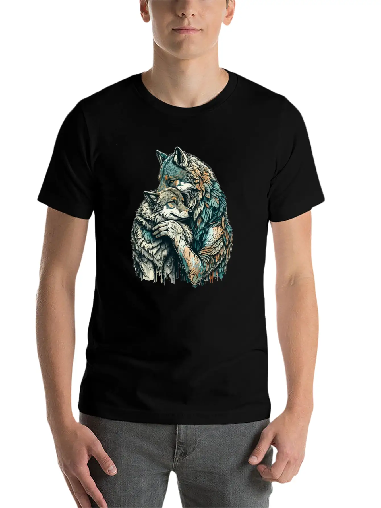 Wolf Hug Timeless Short Sleeve Tee – Comfy And Minimalist Design