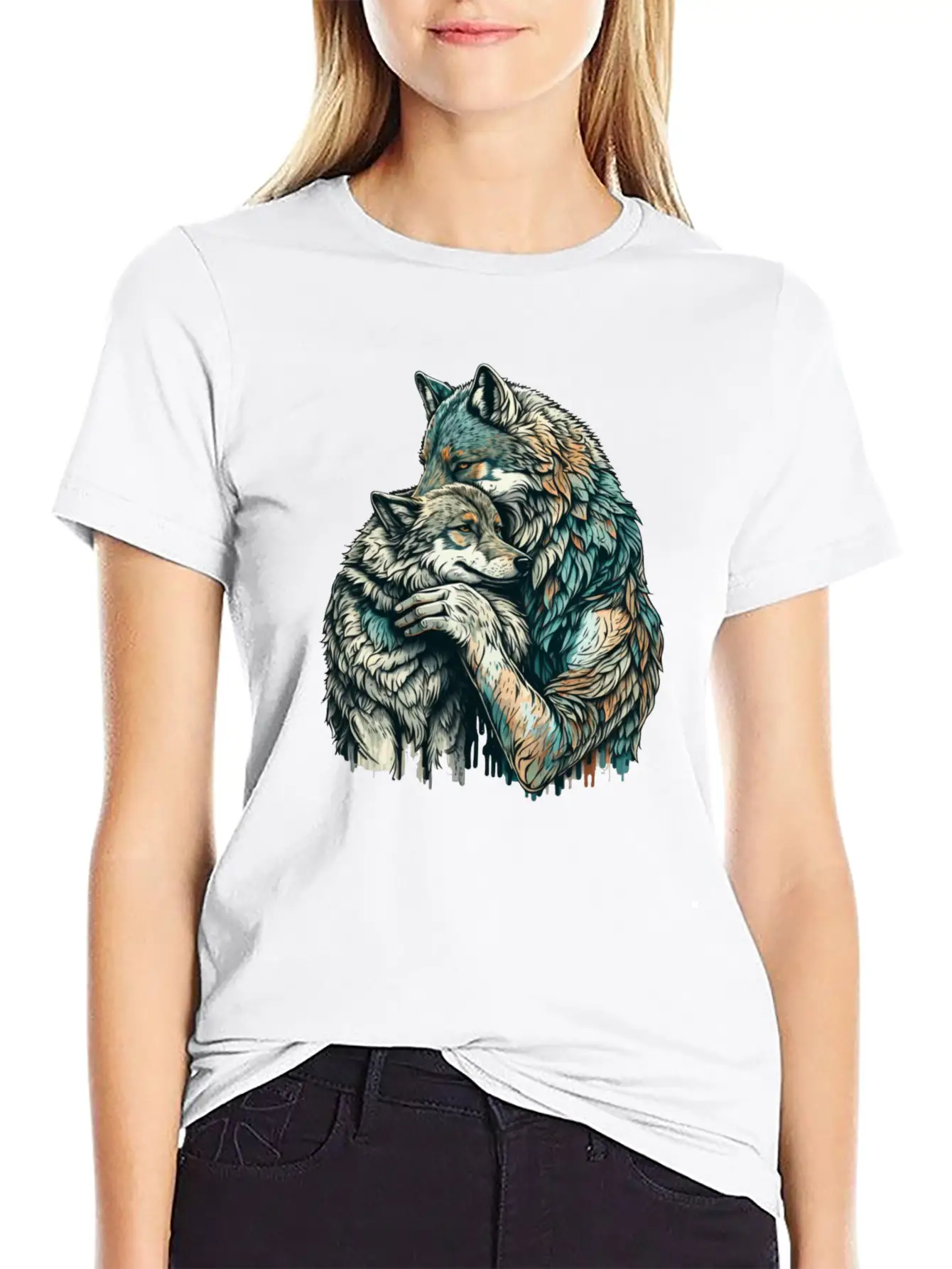 Wolf Hug Timeless Short Sleeve Tee – Comfy And Minimalist Design