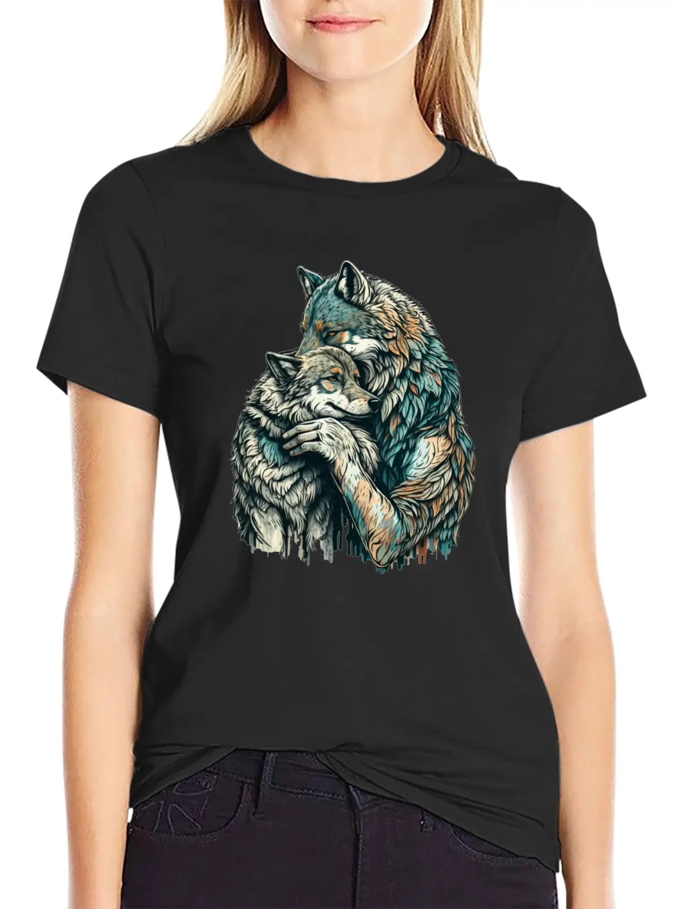 Wolf Hug Timeless Short Sleeve Tee – Comfy And Minimalist Design