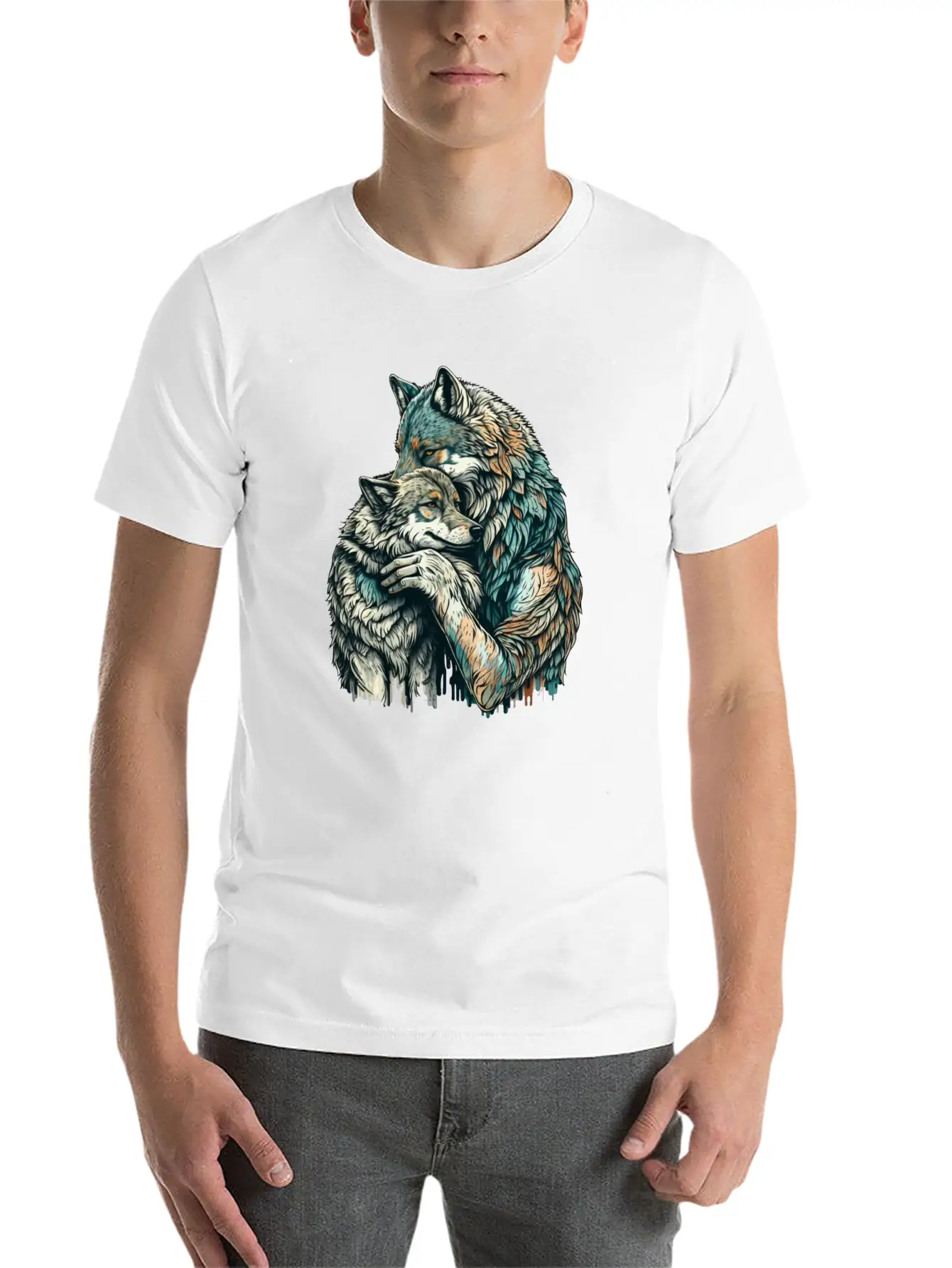 Wolf Hug Timeless Short Sleeve Tee – Comfy And Minimalist Design